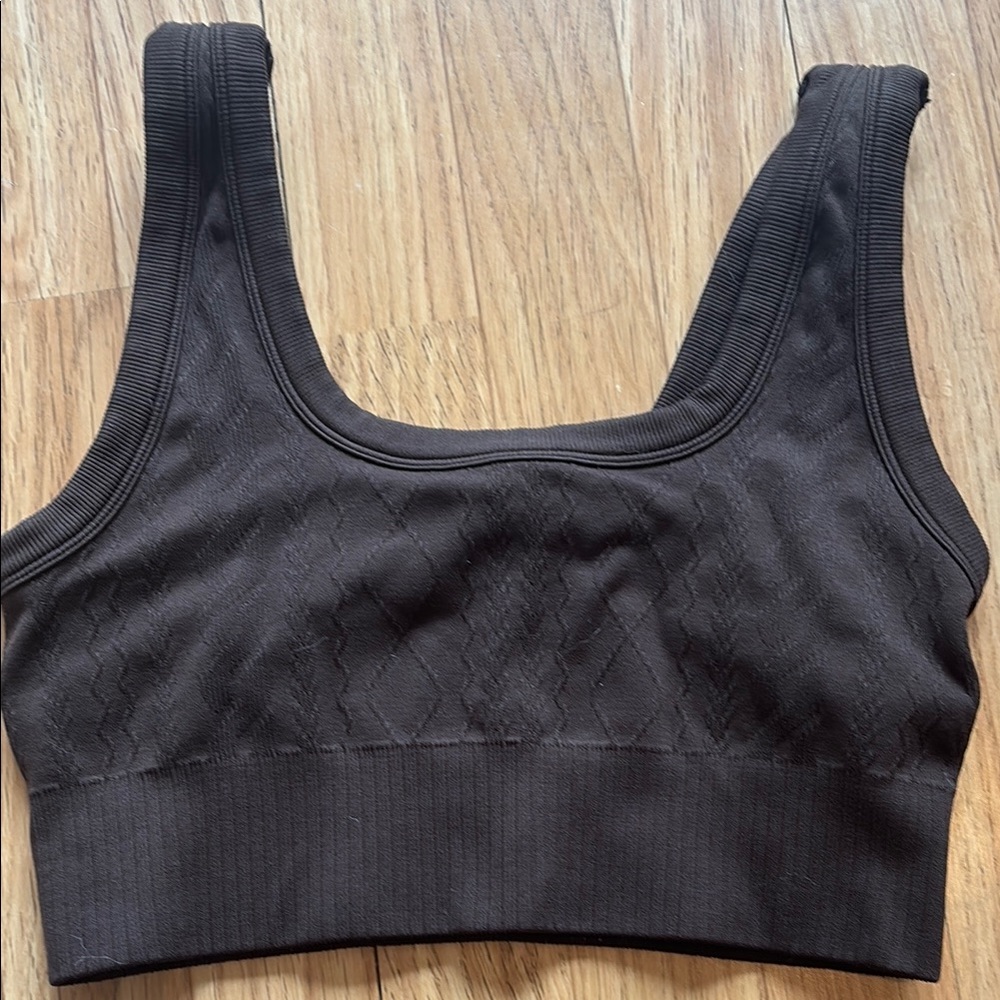 Women's Black Ribbed Bralette